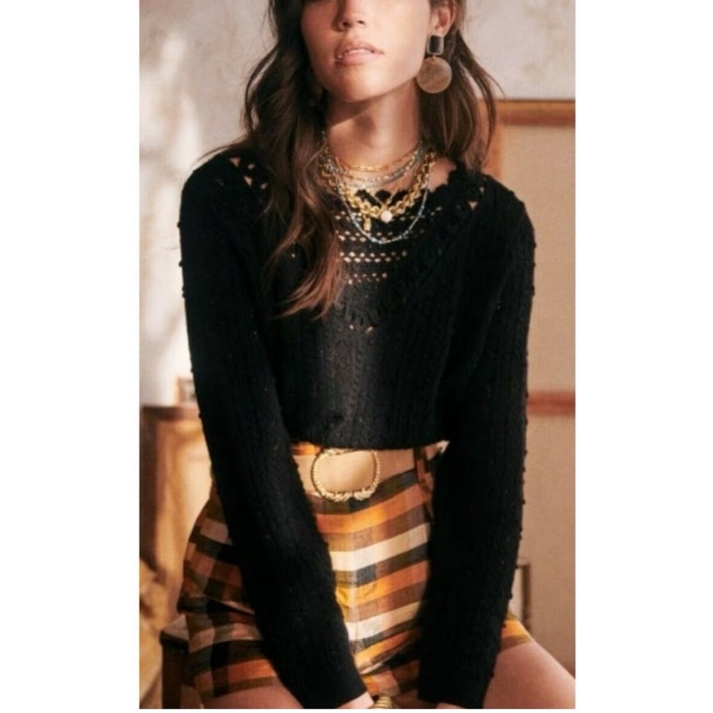 Sezane Trecy Knit Cardigan size Small